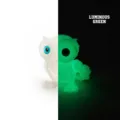 3D printed articulated mecha owl figurine with luminous green glow effect - MINI Mecha Owl / 5.8cm Height / Luminous Green