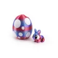 3D printed multi-color iridescent Easter egg and rabbit figurine set for holiday decor - Fruit Slushie / Multicolor Bunny Egg Set