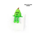 Cute 3D printed pear little man character toy sitting on a white block desk ornament - Pear Man / Summer Series