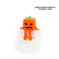 Statuetta di zucca quadrata articolata in PLA arancione e nero per decori Halloween - Zucca Quadrata No. 3 / Arancione + Nero
