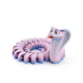 Juguete de cobra articulada impresa en 3D con un degradado de color púrpura y azul - 34CM Cobra Loca (Marea)