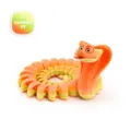 Figura de serpiente cobra articulada impresa en 3D con patrón de colores arcoíris - Arcoíris No. 3 / 34cm