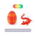 Mini Kristall-Sonnenaufgang 3D-gedrucktes Drachenei und Edelsteindrache - Edelstein-Drachen-Set / 8,5cm Drachenei-Set / Kristall Sonnenaufgang