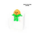 Cute 3D printed peach fruit man desktop ornament with articulated movable joints - Peach Man / Autumn Collection