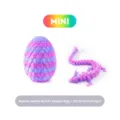 Nebula Sunset 3D-Druck Drachenei 8,5 cm und 22 cm Gelenk-Edelstein-Drachen Set - Edelstein-Drachen-Set / 8,5cm Drachenei-Set / Nebel Sonnenuntergang