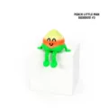 Articulated 3D printed peach character sitting figurine for desk decor, Rainbow #3 - Peach Man / Rainbow No. 3