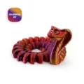 Figura de serpiente cobra articulada impresa en 3D con vibrantes colores arcoíris - Cobra 34CM / Colorido #3