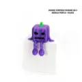Statuetta di zucca quadrata stampata in 3D in viola nebulosa, decoro di Halloween - Zucca Quadrata No. 3 / Viola Nebulosa + Nero