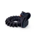 Juguete de serpiente cobra articulada impresa en 3D en acabado negro nebulosa brillante - Cobra 34CM / Negro Nebulosa