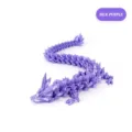 Bewegliche 3D-gedruckte Kristall-Drachenfigur in Seidenviolett für Heim- und Bürodekoration - 22cm Größe / Seidenlila