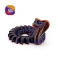 Juguete de cobra articulada impresa en 3D con acabado degradado de seda verde oscuro - Silk Waltz / 34CM Cobra Loca