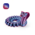 Juguete serpiente cobra articulada impresa en 3D degradado Fruit Salad púrpura - Ensalada de frutas / 34CM Cobra Loca