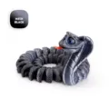 Figura creativa de cobra articulada impresa en 3D en acabado color Mech Black - Cobra Loca 34CM (Negro Meca)