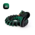 Figura de serpiente cobra articulada impresa en 3D de primera calidad en verde oscuro y negro - Cobra Loca 34CM (Verde Oscuro)