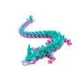3D-gedruckte artikulierte Kristalldrachen-Figur in Seidenbonbon-Verlaufsfarbe - 22cm Größe / Seidenbonbon
