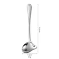 Mestolo per salse in acciaio inox da 20,5 cm con beccuccio per versare - Argento