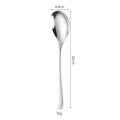 Cuchara redonda de acero inoxidable pulido con mango de 20 cm y ancho de cabeza 4,4 cm - Tamaño 1
