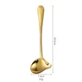 Cucchiaio per salse in acciaio inox dorato con beccuccio, lunghezza 20,5 cm e 57 g - Oro