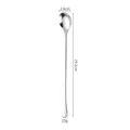 Cucchiaio miscelatore in acciaio inox a manico lungo per caffè e cocktail - Punta tonda / 19.2cm
