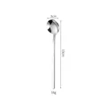 13cm long handle 304 stainless steel round spoon for dessert and coffee - 410 Silver 13cm