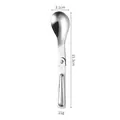 Compact 304 stainless steel folding spoon with 15.3cm length and 21g light weight - 2-Fold Spoon