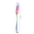 Rainbow 1010 stainless steel butter knife and cream spreader, length 14.5cm and weight 16g - 14.5x1.8cm / AB Color