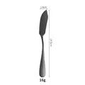 Matte black stainless steel butter knife, 14.5cm length, 16g lightweight spreader - 14.5x1.8cm / Black