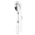 Portable 304 stainless steel folding spoon, 15.8cm length and 27g weight for travel - 3-Fold Spoon