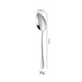 Cuchara de cena de acero inoxidable de 17 cm con mango largo, espesada, pesa 30 g - Cuchara puntiaguda No.3