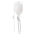 Compact 304 stainless steel folding spatula for outdoor camping, 56g lightweight design - Rice Paddles