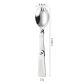 Kompakter Klappspork aus 304 Edelstahl für Camping mit Maßen und Gewichtangabe - 3-fach gefalteter Spork