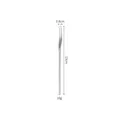 13cm silver 304 stainless steel dessert fruit fork with two tines, detailed side view - Matte Fruit Fork / 13cm / Silver