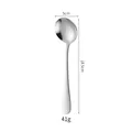 Cuchara de acero inoxidable pulido con mango largo, 18,5 cm de largo, 41g de peso. - Cuchara redonda nº 1