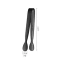 Professional black hammered 304 stainless steel ice tongs, 11cm length variant for sugar - Hammered Model / Black