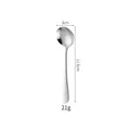 Cuchara de acero inoxidable pulido de calidad 11,5 cm largo 3 cm ancho 21 g peso - Cuchara redonda nº 4