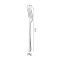Tenedor de mesa de acero inoxidable 18cm, cubertería de plata ligera 29g - Tenedor No. 2