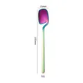 Rainbow iridescent stainless steel coffee spoon with hanging cup design and measurements - Big Spoon / AB Color