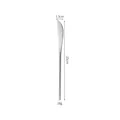 304 stainless steel dessert knife, 15cm length and 1.3cm width, mirror finish variant - Bright Dessert Knife / 17cm / Silver