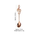Cucchiaino da caffè creativo a forma di nota musicale in oro rosa, acciaio inox, 13cm - Taglia S / Argento