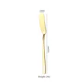 Golden stainless steel butter knife with 165mm length and 18mm width specification - 304 Stainless Steel / Gold