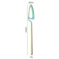 Iridescent rainbow hanging stainless steel spoon with 210mm length and unique hook design. - Dinner Knife / AB Color