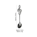 Cucchiaino da caffè creativo in acciaio inox a forma di nota musicale, finitura nera 13cm - Taglia S / Nero