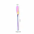 Premium rainbow iridescent plated stainless steel butter knife cheese spreader tool - 304 Stainless Steel / AB Color