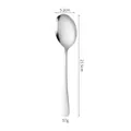 Cuchara de sopa de acero inoxidable 1010 plateada con medida de 21,5 cm de largo - Cuchara para servir