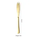 Cuchillo para mantequilla de acero inox dorado con borde dentado y agujeros para queso - Dorado