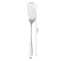 Tenedor de mesa de acero inoxidable pulido premium, 23 cm de largo y 3,7 cm de ancho - Tenedor de Servir