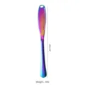 Cuchillo para mantequilla arcoíris en acero 430, con longitud de 207mm y peso 69g. - Blanco AB