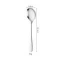Cuchara sopera de acero inoxidable 1010 con mango largo, 19,5 cm y peso de 44 g - Cuchara para Ensalada