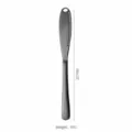 Cuchillo para mantequilla de acero inoxidable con borde dentado y agujero - Negro Galvanizado