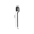 Modern black 304 stainless steel hanging coffee spoon for cup rims, 135mm total length - Coffee Spoon / Black